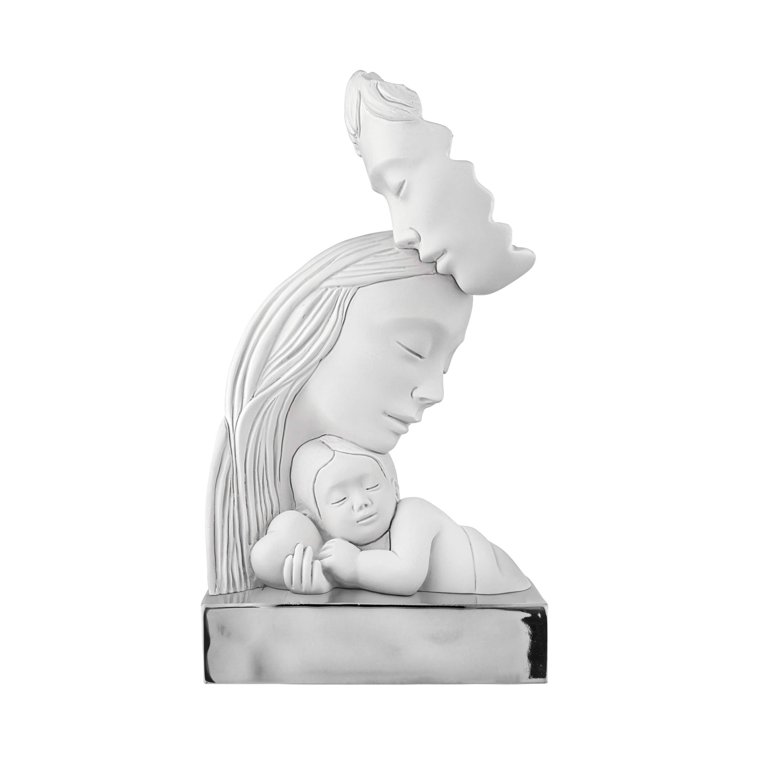 Scultura bacio famiglia h. 29 cm - Bongelli Preziosi