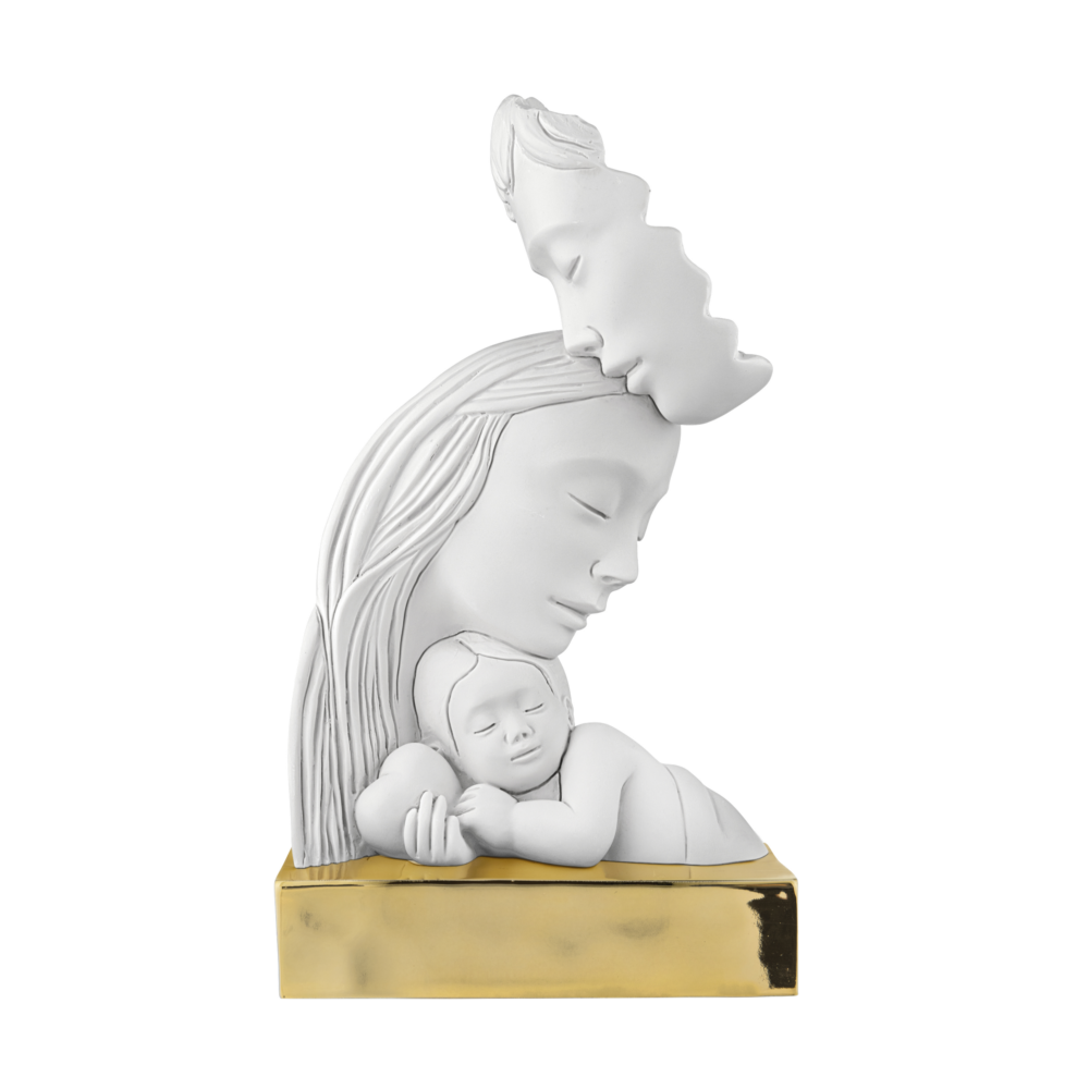 Scultura bacio famiglia h. 29 cm - Bongelli Preziosi